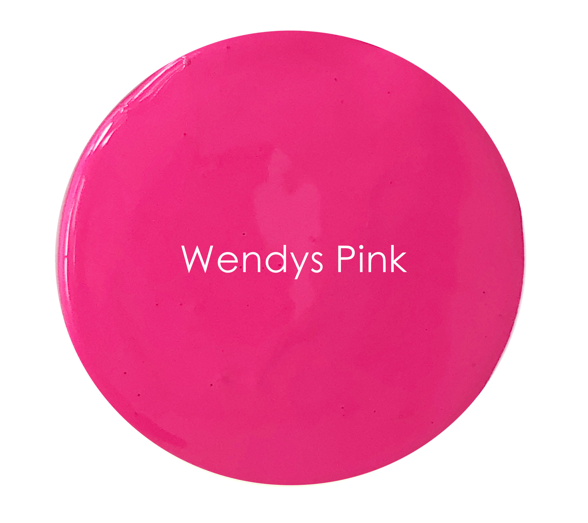 Wendy’s Pink paint swatch – vibrant lipstick pink Velvet Luxe by The Artisan Company