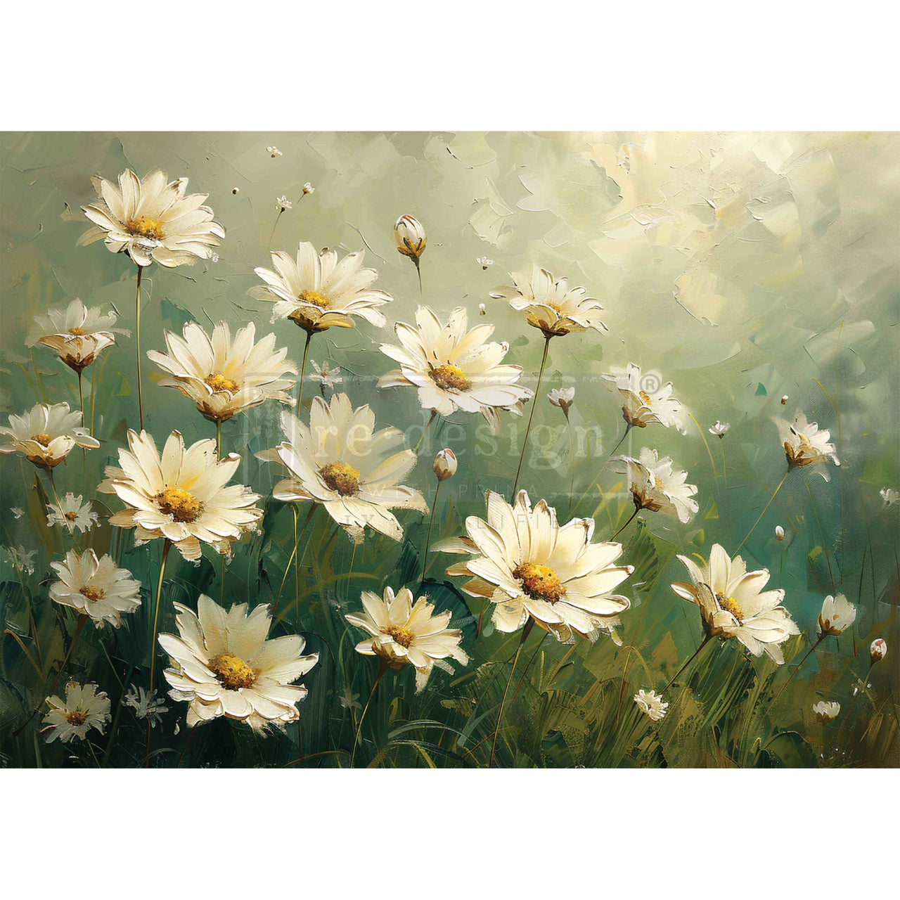 Decoupage Fiber A3 - Whispering Daisies