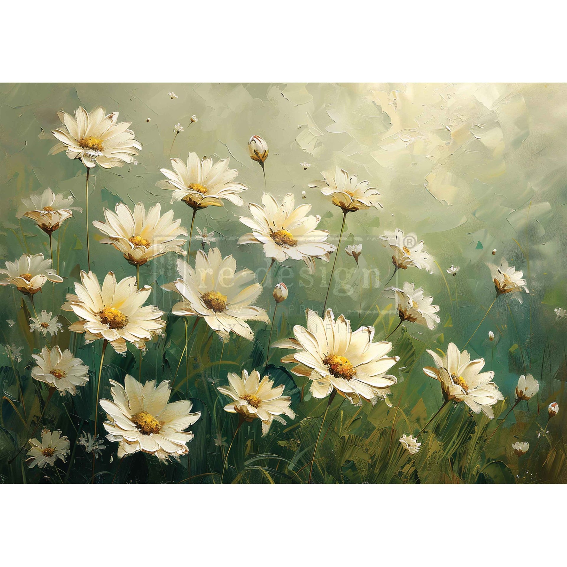 Decoupage Fiber A3 - Whispering Daisies