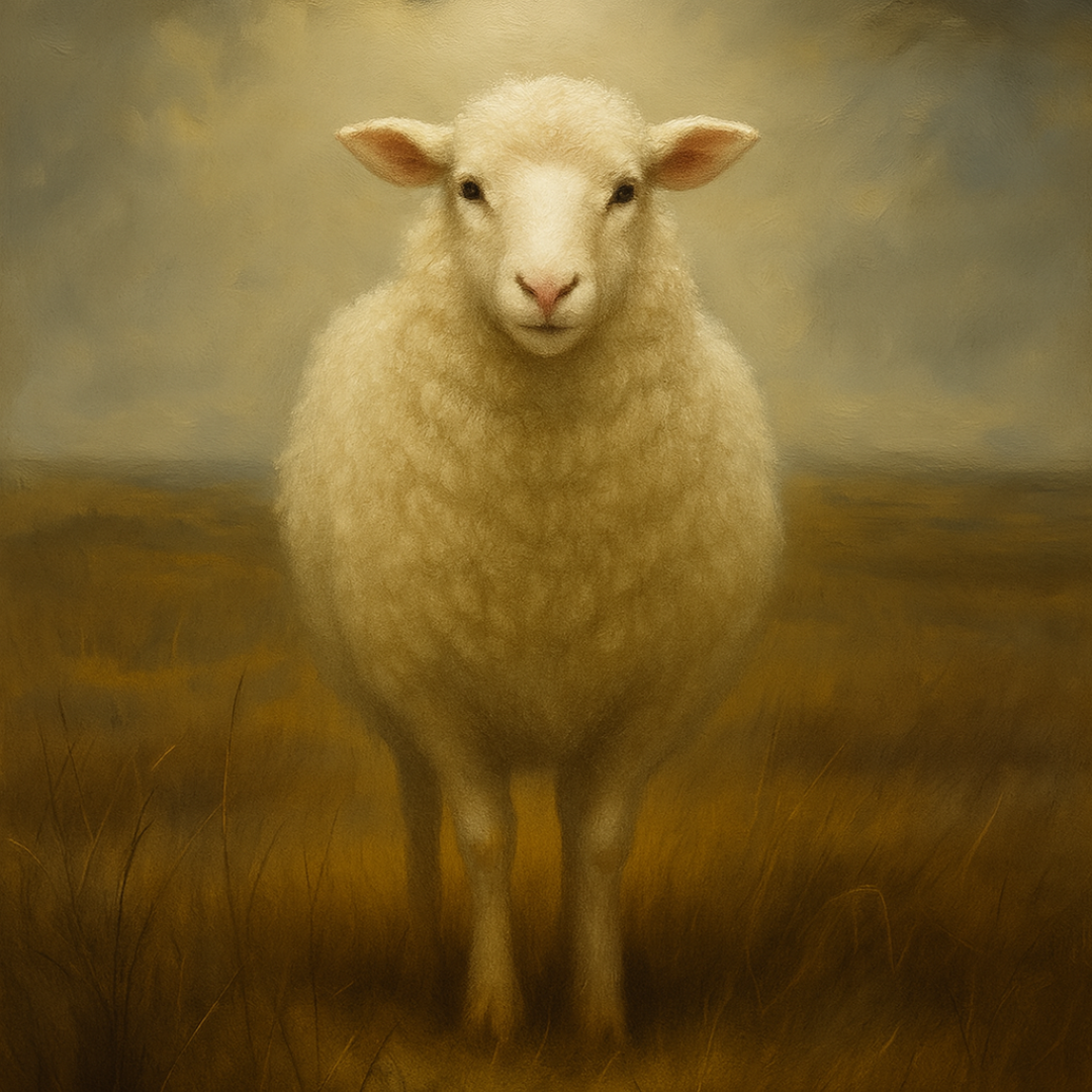 White Sheep In Field Decoupage Paper