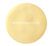 Wild Honeycomb wall paint swatch – warm deep cream yellow