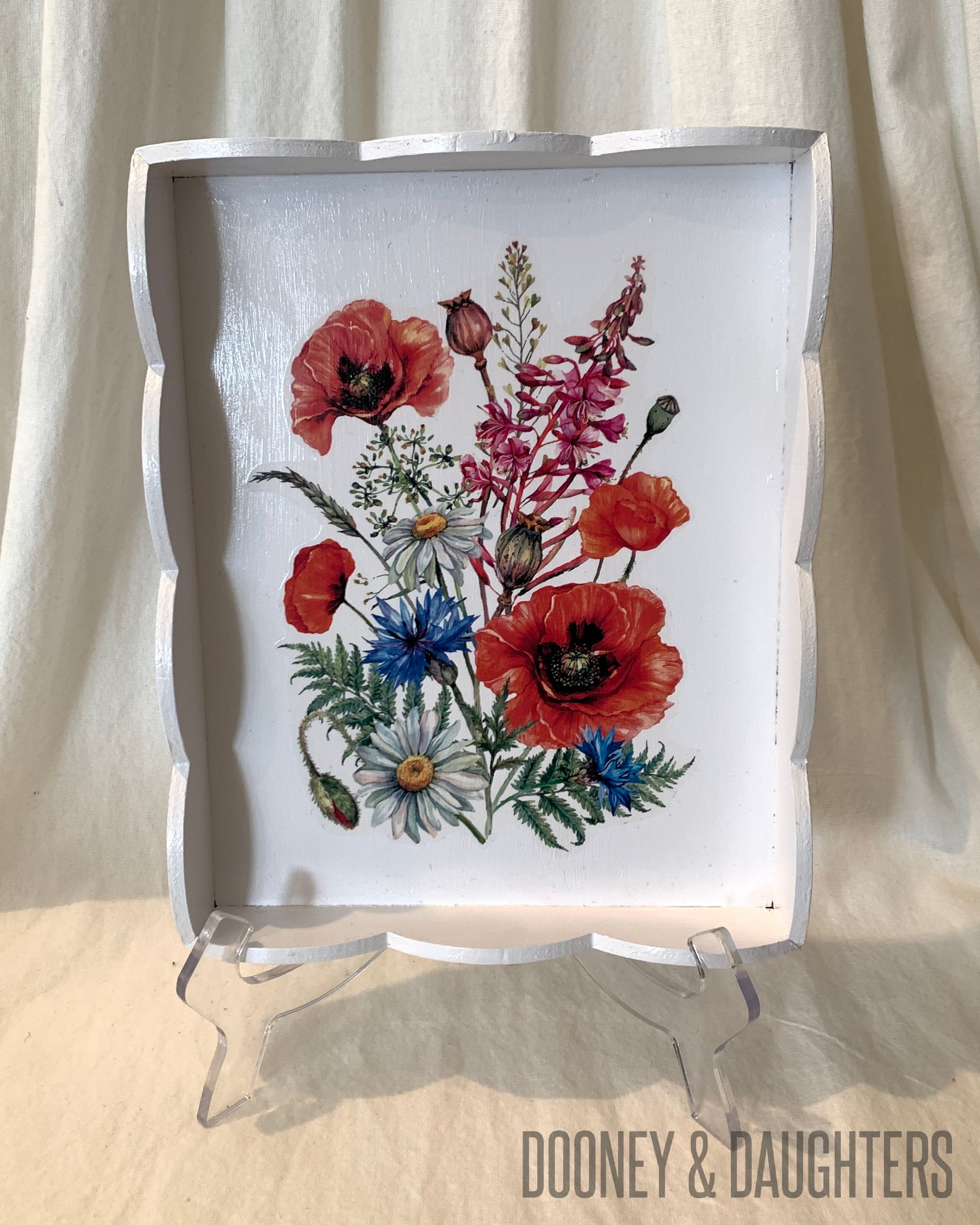 Wild Flowers Small Scalloped Tray