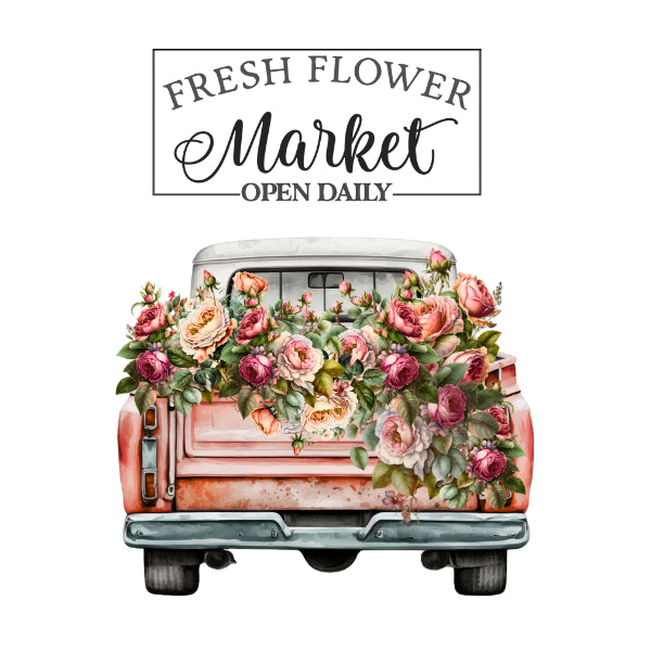 Wild Rose Market White Cloud Decor Transfer
