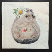 Napkin - Wild Strawberry Hedgehog