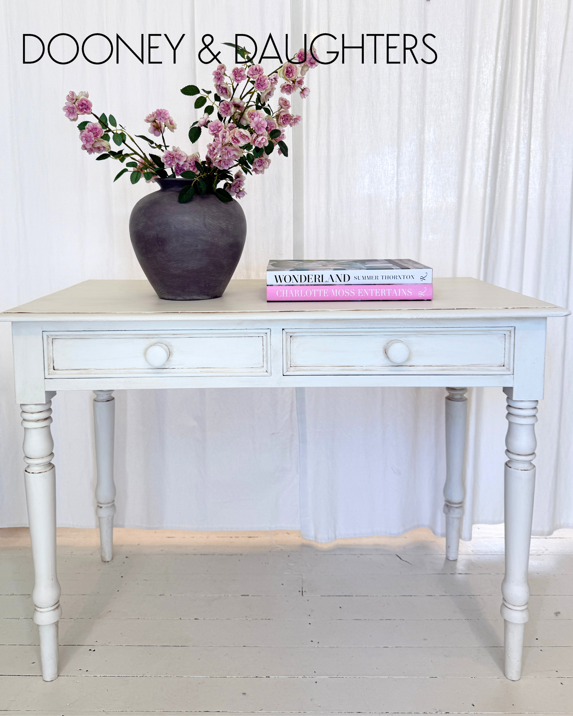 Aged Wild Tusk Hall Table & Chair