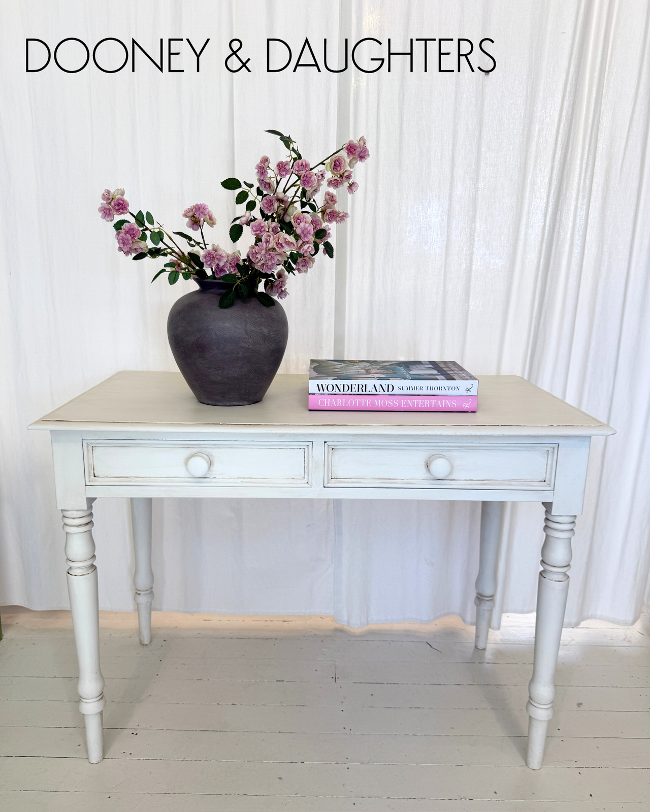 Aged Wild Tusk Hall Table & Chair