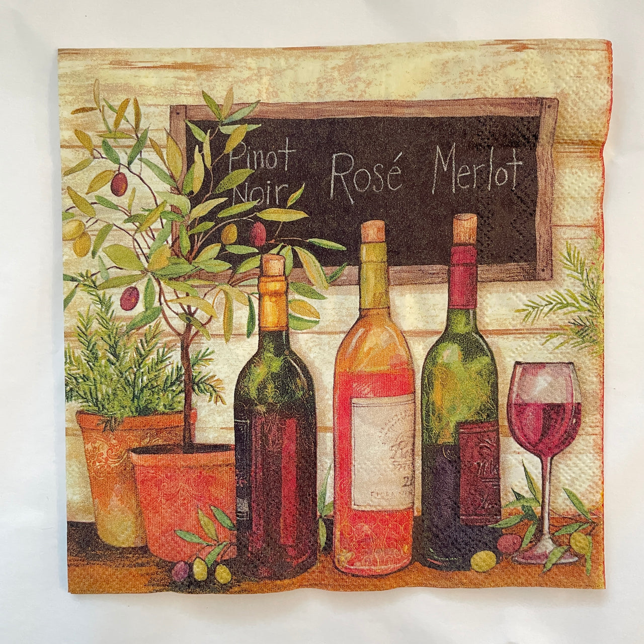 Napkin - Wine & Olives