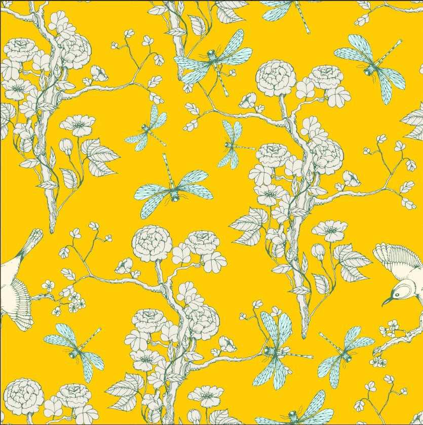 Yellow Chinoiserie Tissue Paper