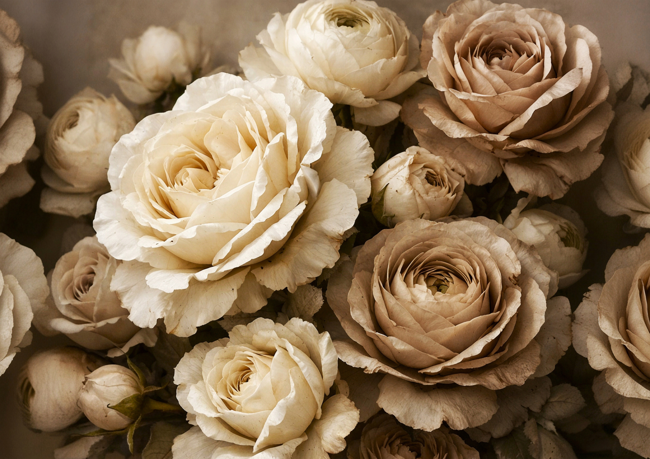 Antique Cream Decoupage Paper