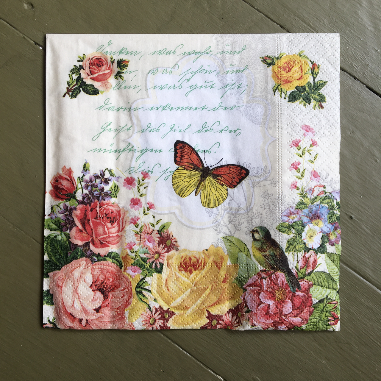 Napkin - Portrait Of A Butterfly