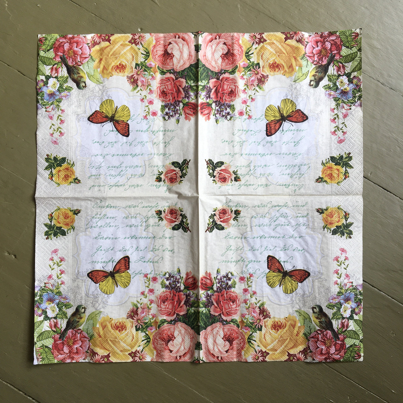 Napkin - Portrait Of A Butterfly