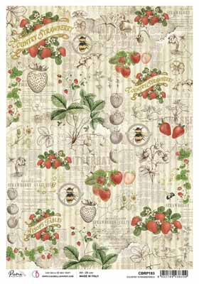A4 Rice Paper Country Strawberries