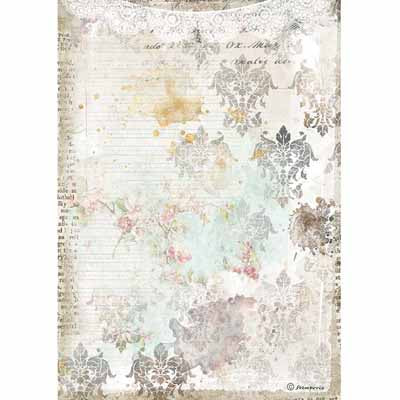 Romantic Journal Texture With Lace A4 Rice Paper