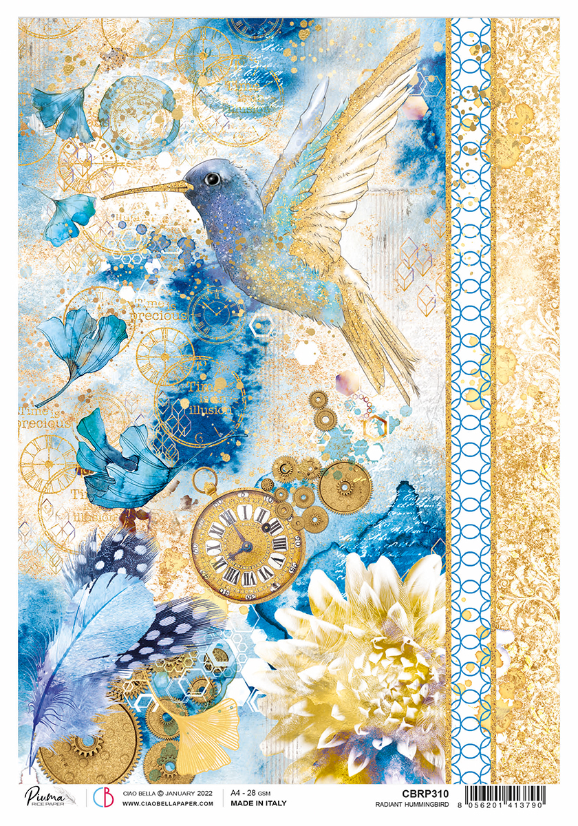 A4 Rice Paper Radiant Hummingbird