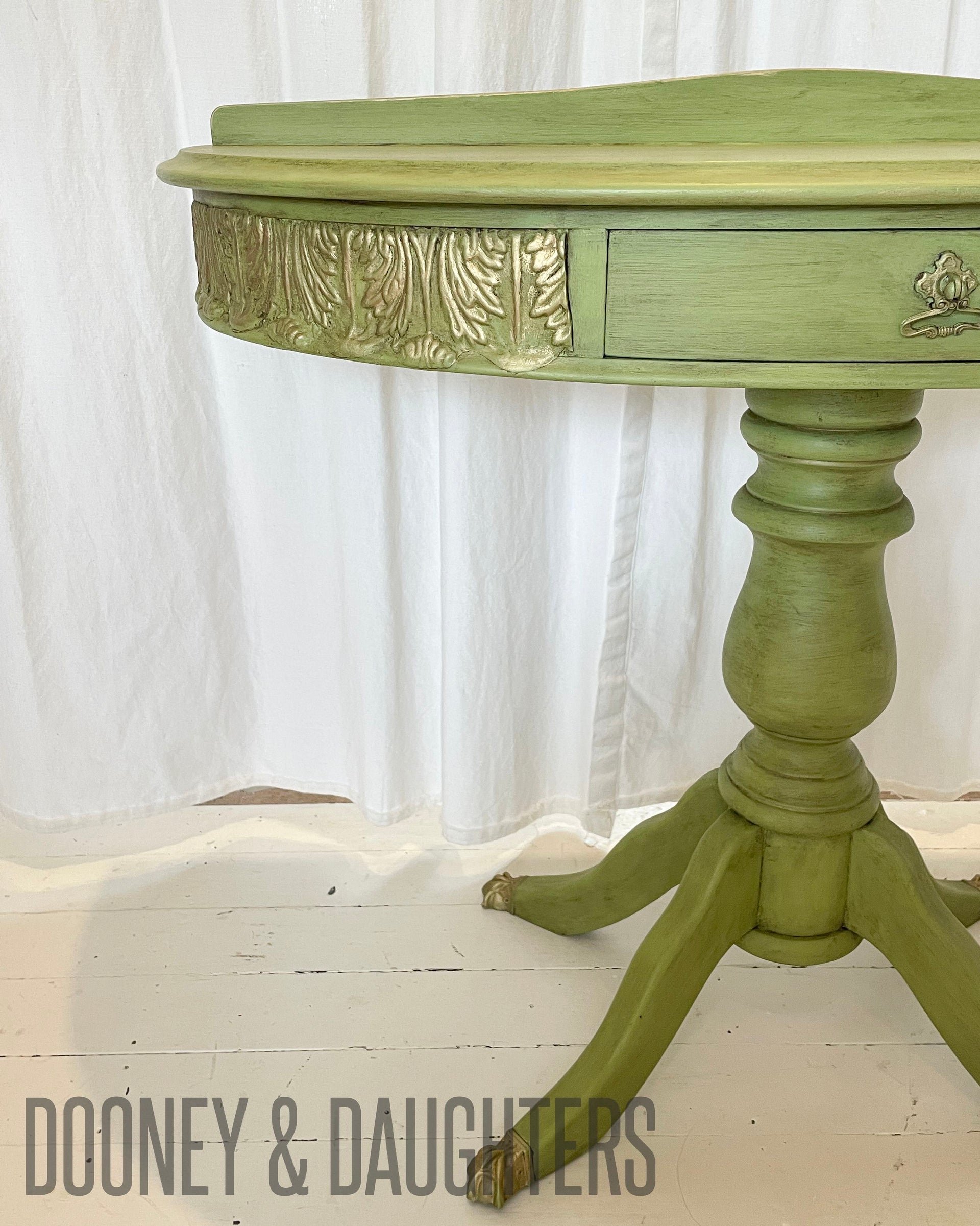Aged Green House Hall Table