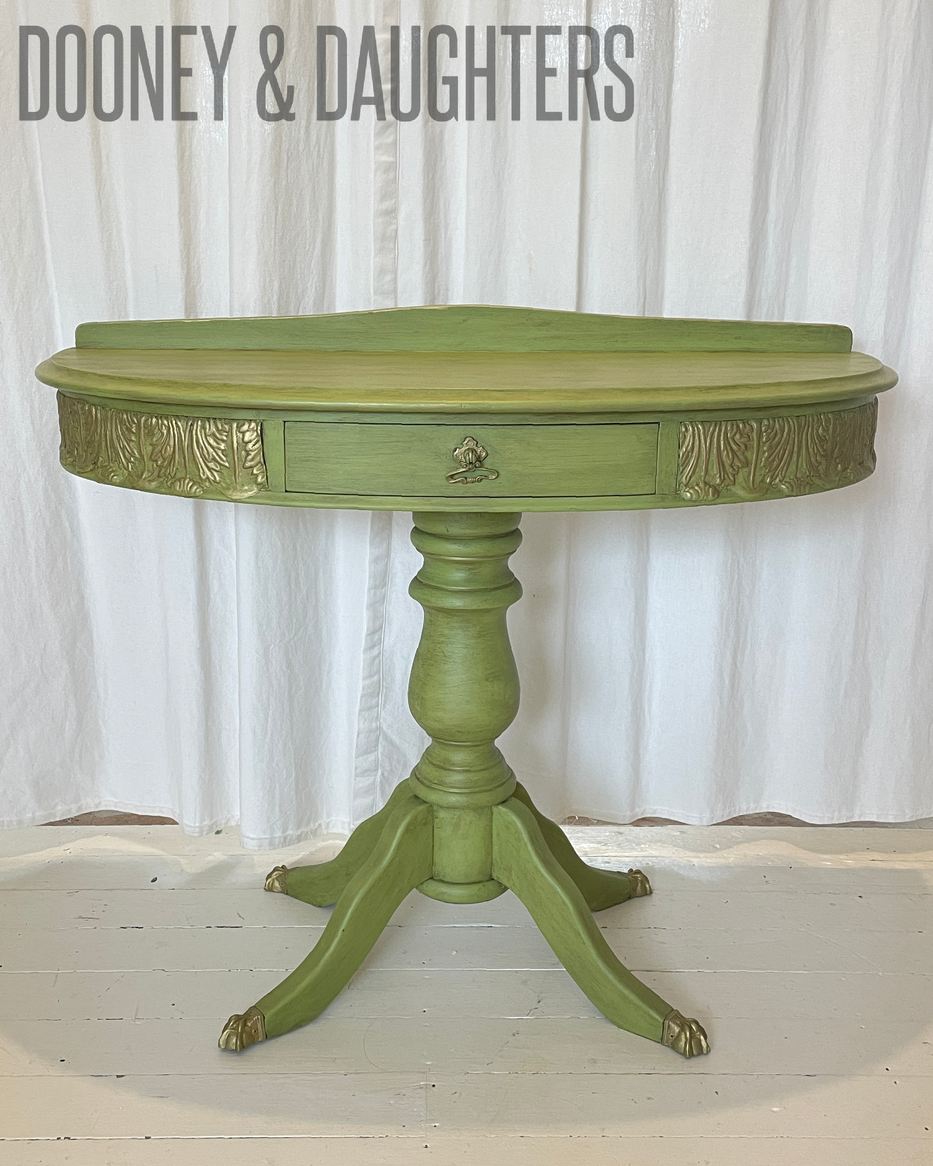 Aged Green House Hall Table