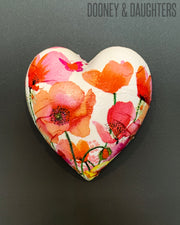 Aquarell Poppies & Daisies Heart