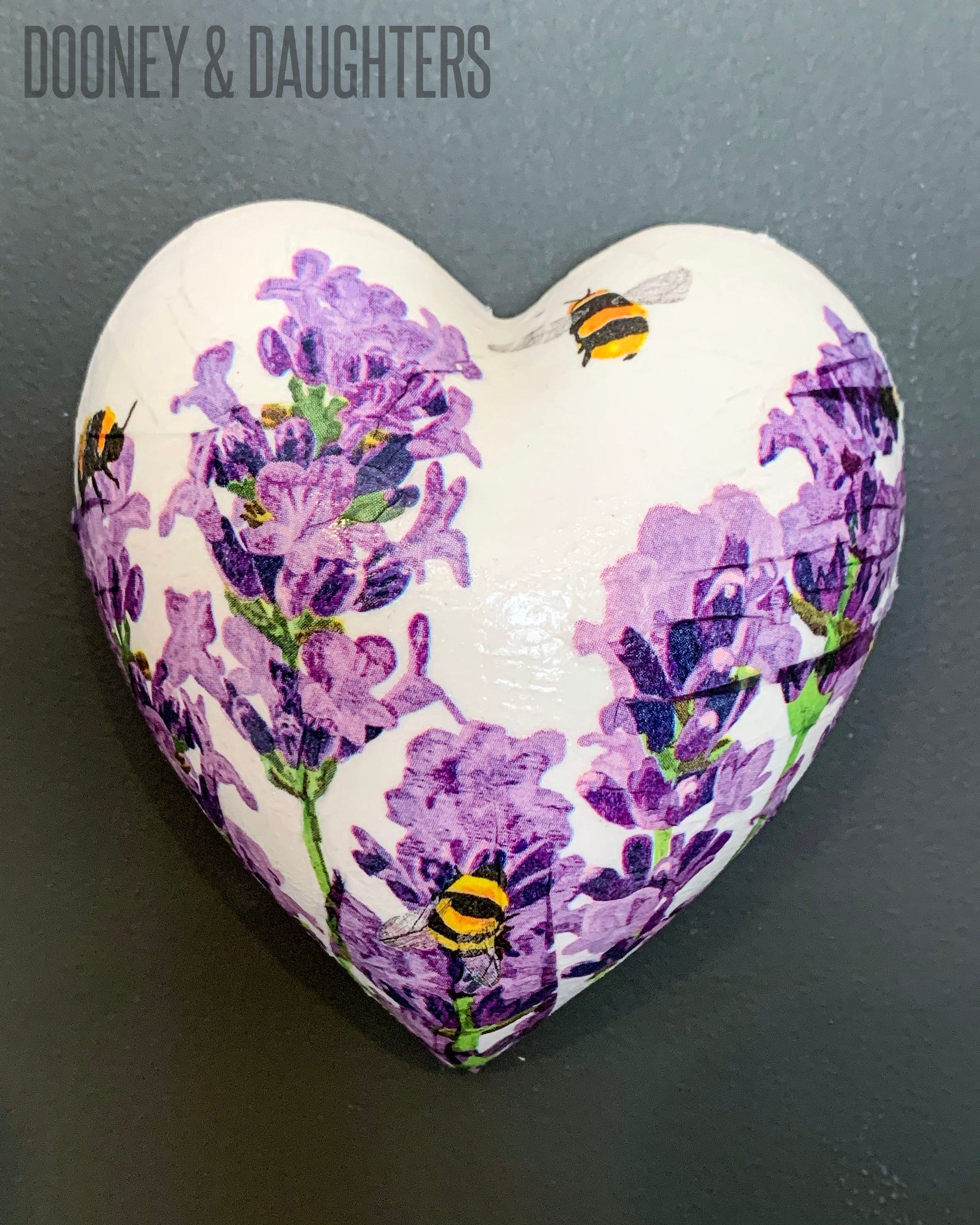 Bees & Lavender Heart