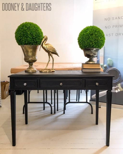 Victorian Black Painted Desk