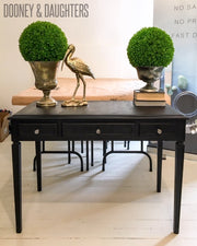 Victorian Black Painted Desk