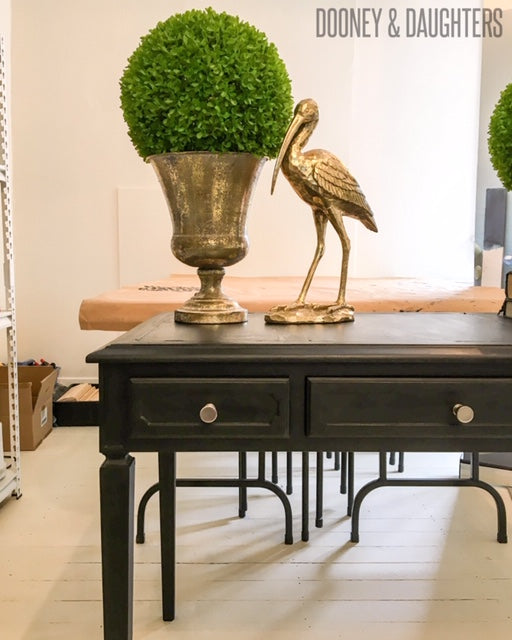 Victorian Black Painted Desk