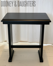 Carbon Black Satin Lacquer Small Side Table