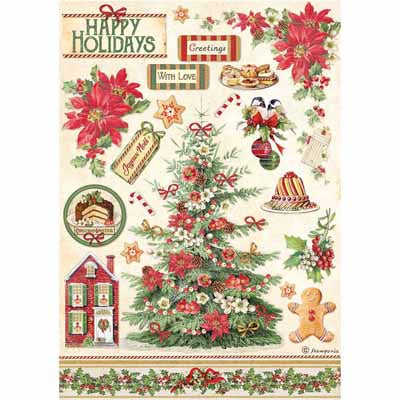 A4 Rice Paper - Christmas Tree