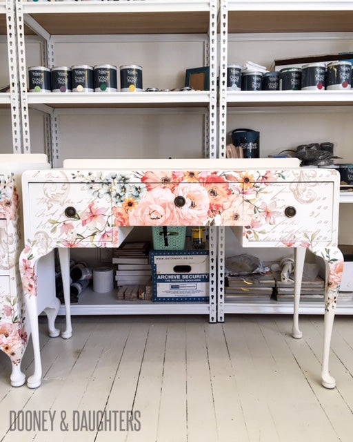 Commission - Rose Celebration Dresser & Drawers