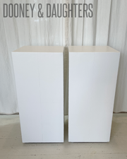 Crisp White Bedside Plinths