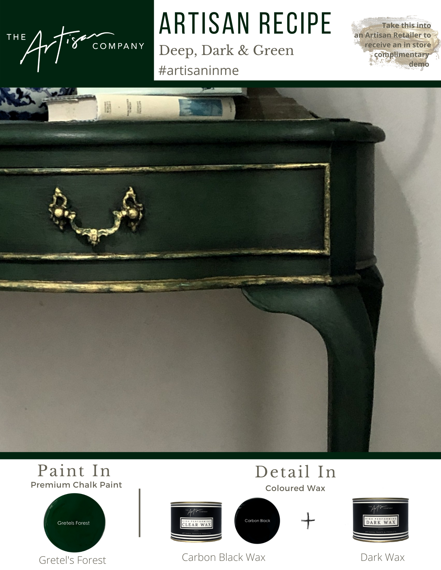 Deep & Dark Green | Furniture Paint | Dooney & Daughters Deep & Dark Green | Furniture Paint | Dooney & Daughters