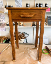 Duck Egg with Coloured Waxes Hall Table Before