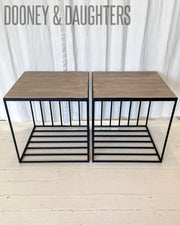 Faux Wood Side Tables