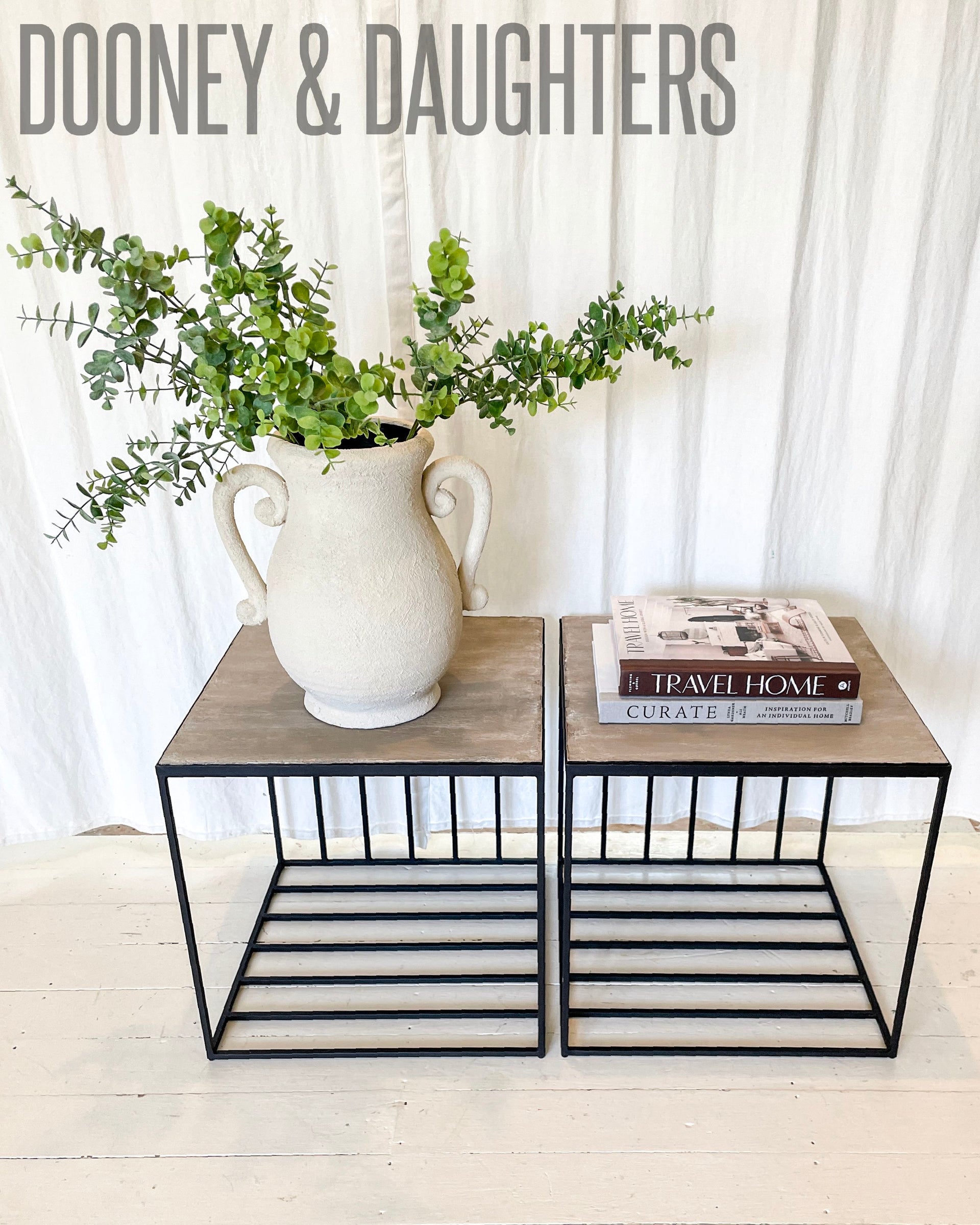 Faux Wood Side Tables