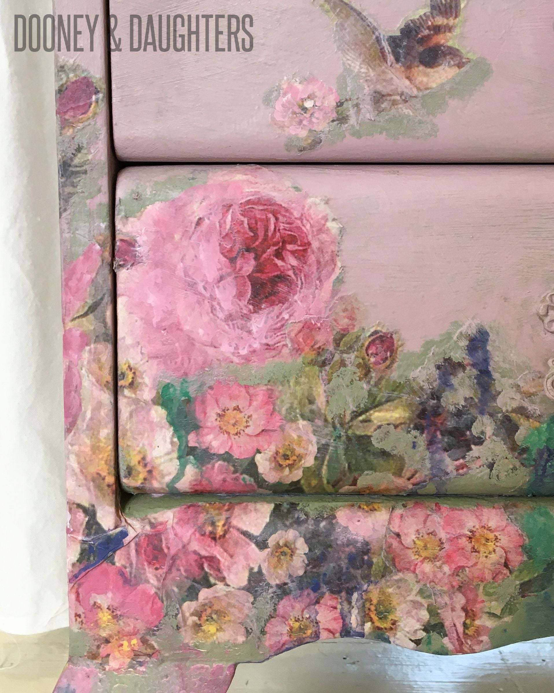 Faded Floral Bedside