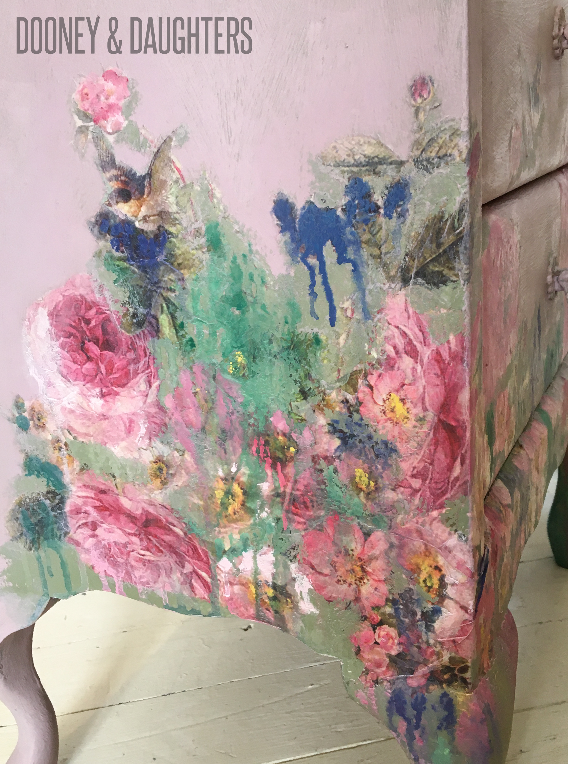 Faded Floral Bedside