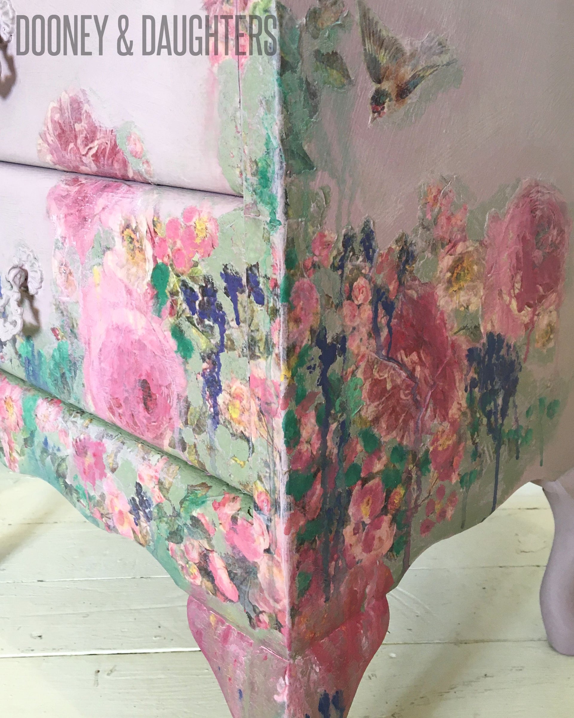 Faded Floral Bedside