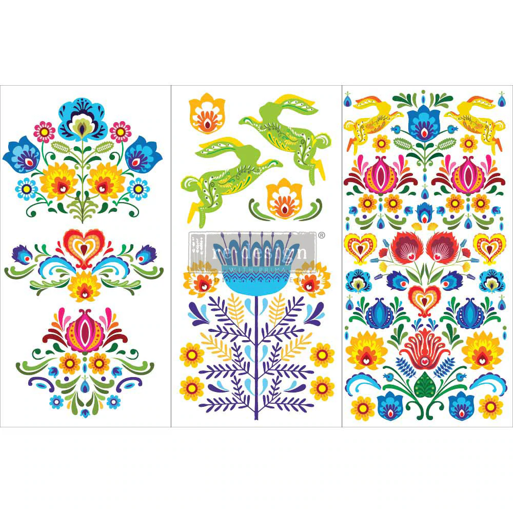 Floral Polish Transfer