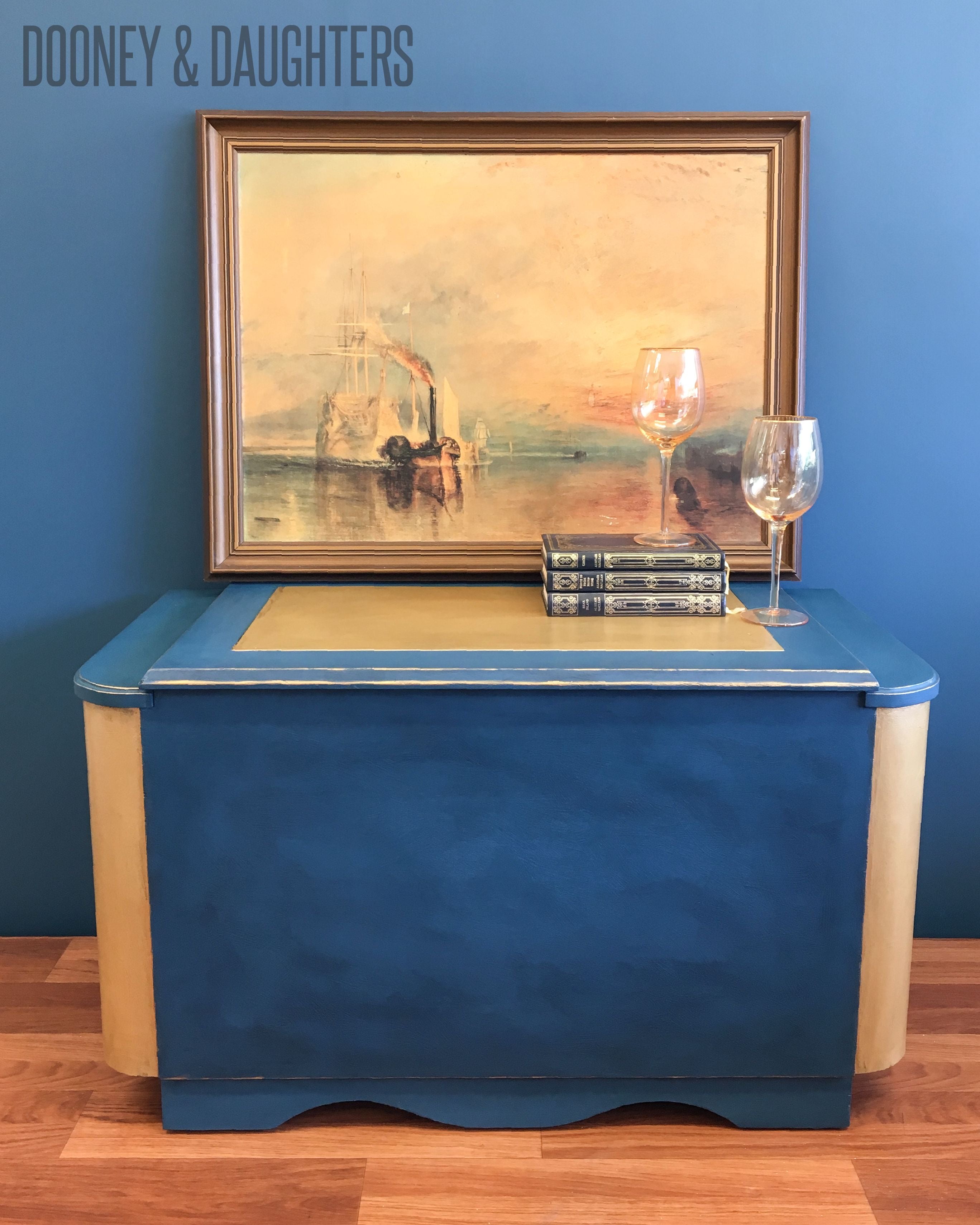Navy blue hotsell blanket box
