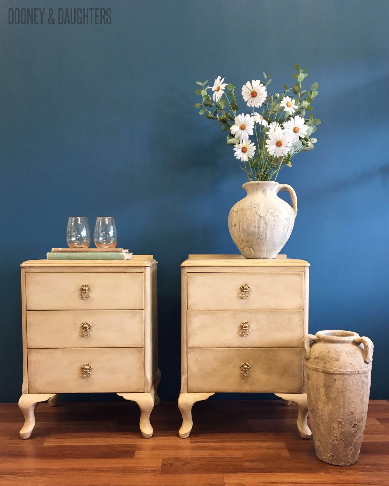 French Rustic Bedside Tables