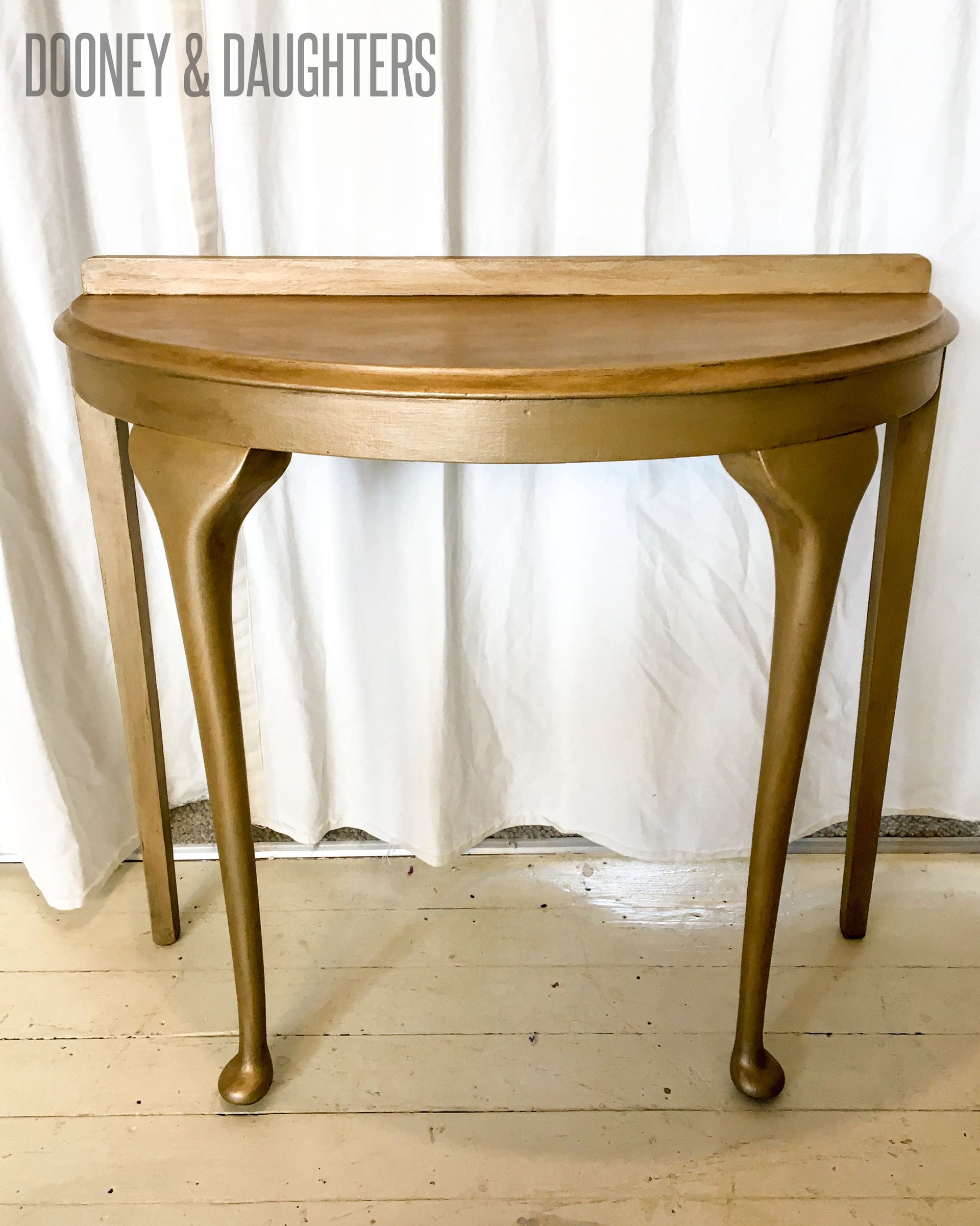 Aged Gold Hall Table