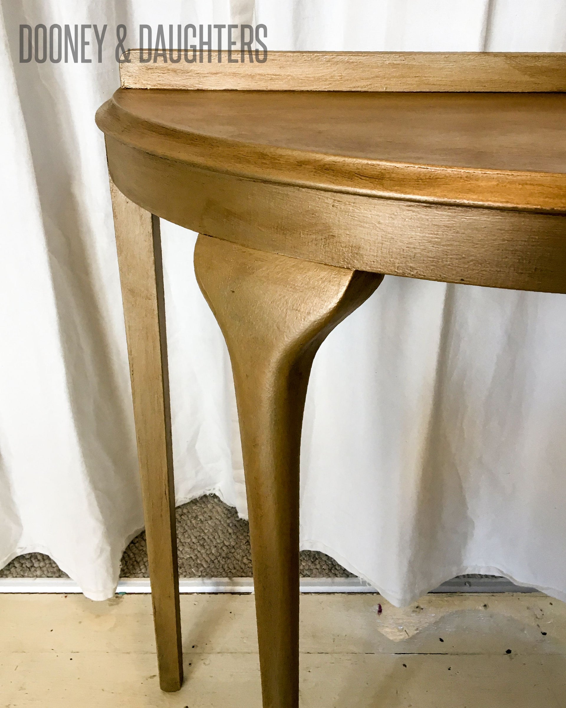 Aged Gold Hall Table