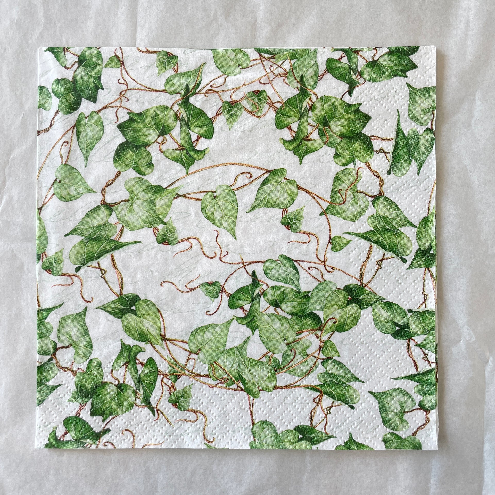Napkin - Green Ivy Branches