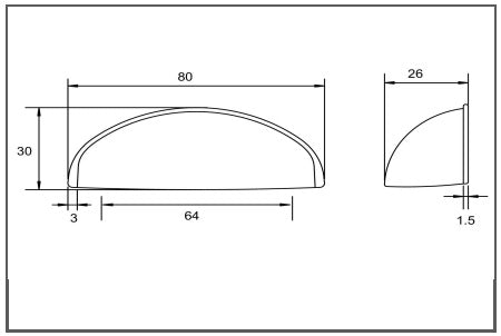 HT023/64 BILBAO Shell Handle Measurements