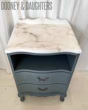 Stormy Creek Faux Marble Bedsides
