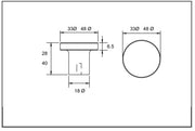 L4317 Circum Knob Walnut Measurements