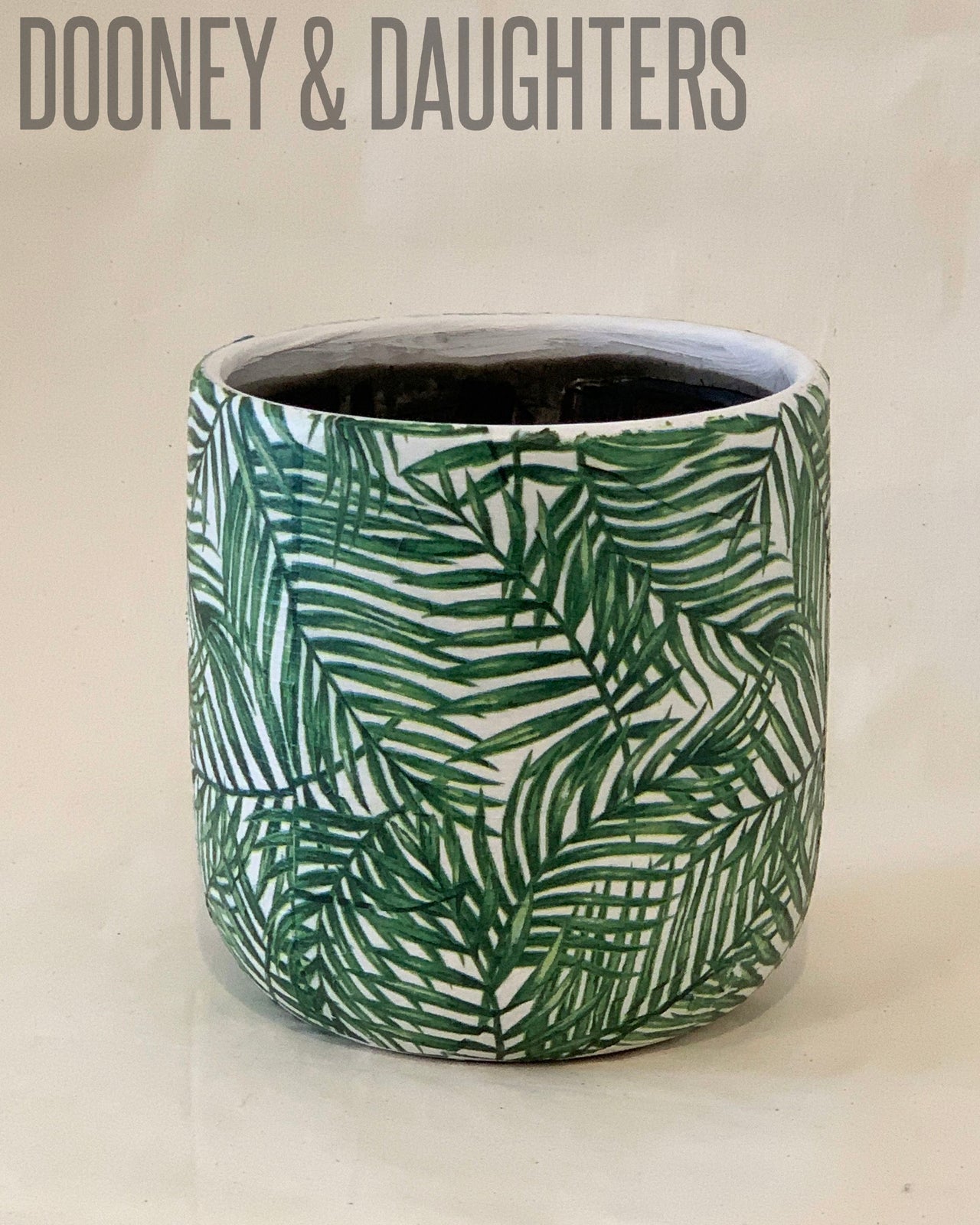 Large Pot - Tropical Leaves