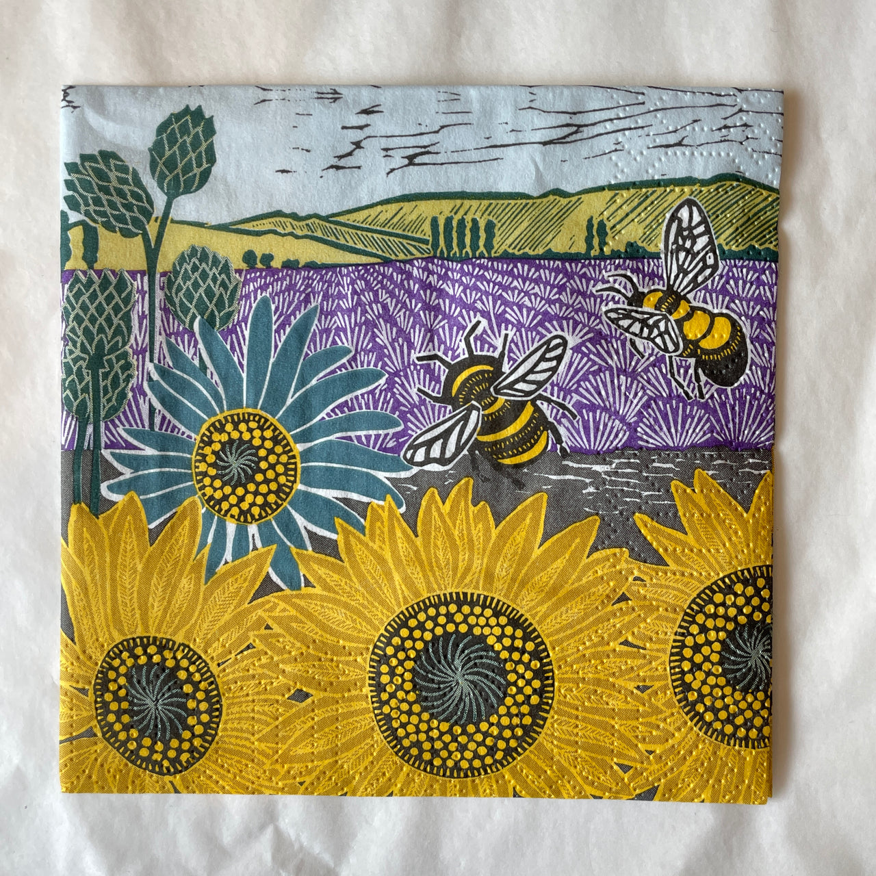 Napkin - Lavender & Sunflowers