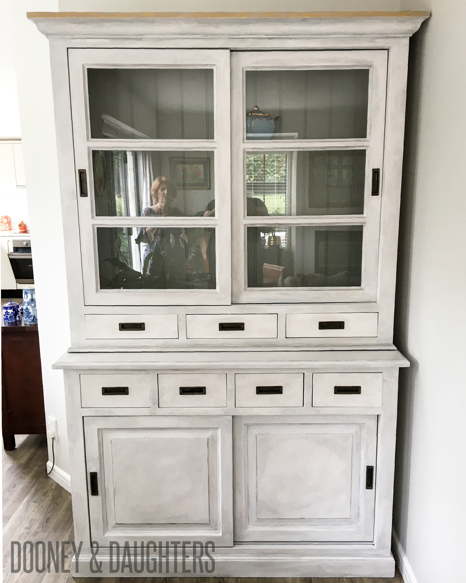 Layers of Grey China Cabinet