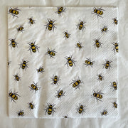 Napkin - Lovely Bees White