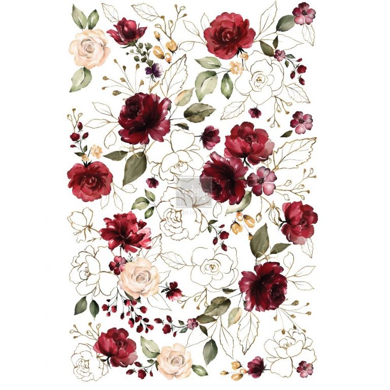 Midnight Floral Transfer